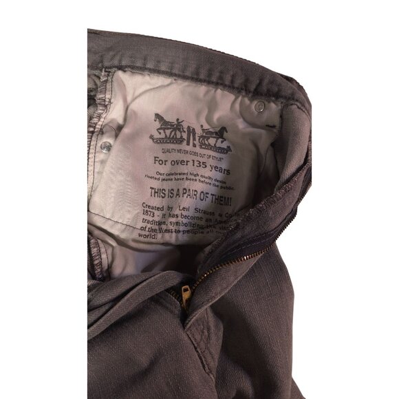 Levis 505 Men's Jeans W38 L30 Riveted Denim Gray - Picture 4 of 6